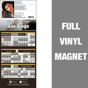 San Diego Pro Baseball Schedule Vinyl Magnet (3 1/2"x8 1/2")