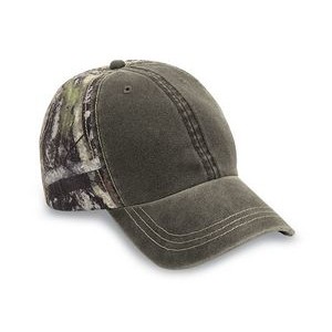 Weathered Washed 6 Panel True Timber Camo Cap