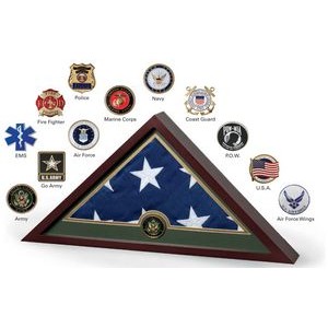 EMS Medallion Flag Display Case w/Interment Flag (5'x9'-6'')
