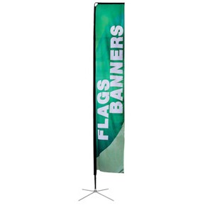 15ft Large Block Flag (29"x154") - Double Sided