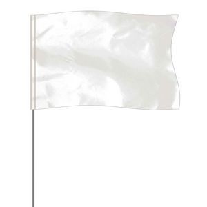 White 5" x 8" Marker Flag on a 36" Wire