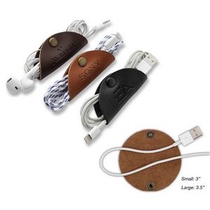 Leather Headphone Cable Cord Holder Wrap Organizer