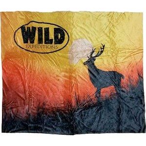 Sublimated Micro Mink Sherpa Blanket 50" X 60"