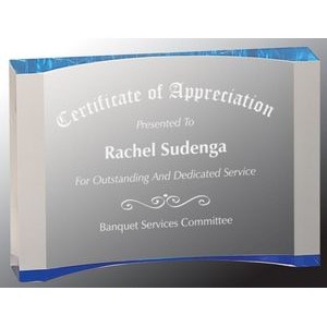 Acrylic Curved Crescent Award, 5"L x 3 1/2"H