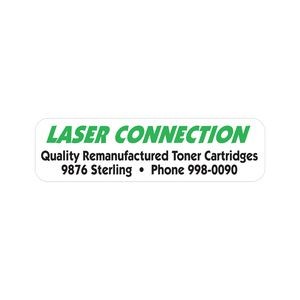 Die Cut Roll Label | Rectangle | 5/16" x 1 1/8" | White Gloss Paper