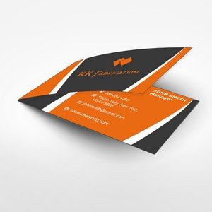 3.5" x 4" Folded Horizontal Business Card (14 Point Gloss Cardstock - Outside & Inside)