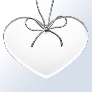 Acrylic Ornament with Silver String - Heart