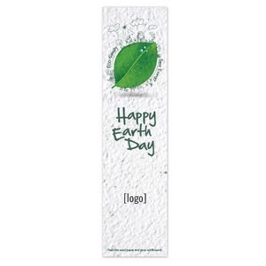 Earth Day Seed Paper Bookmark - Design U