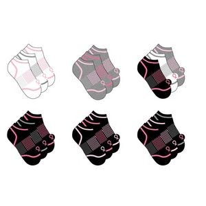 Breast Cancer Awareness Low Cut Socks 3 Pack (Case of 60)