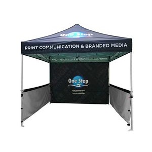 10'x10' Trade Show Tent With Back Full Wall And Two Half Walls