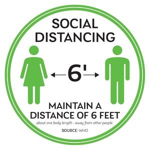 Social Distancing Floor Decal (10 Pack) - Style 2