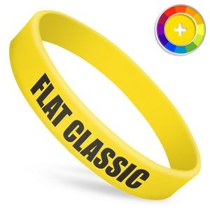 Flat Classic Silicone Wristband (1/2" Wide)