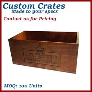 Custom Stained Wooden Crate / Wooden Box - made to order