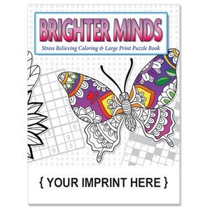 Brighter Minds - Adult Coloring and Puzzle Book Combo
