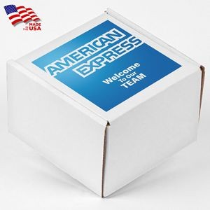 Full Color Printed Corrugated Box Small 6x6x4 For Mailers, Gifting And Kits ( 5x5 Center Print, 4/0,
