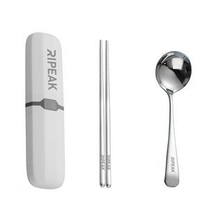 Travel Stainless Steel Spoon Chopsticks Cutlery Set