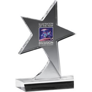 Clear Standing Star Award (5"x 7"x 3/4") Full Colour PhotoImage