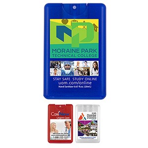 "SanCard" 20 ml. Antibacterial Hand Sanitizer Spray in Credit Card Shape Bottle (PhotoImage ® Full