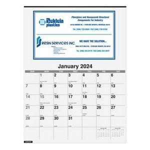 Monthly Wall Calendar w/1 Image (12¼"x18½) (2 Color Imprint)