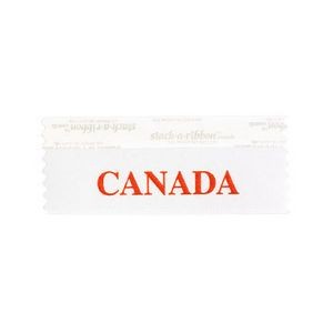 Canada Stk A Rbn White Ribbon Red Imprint