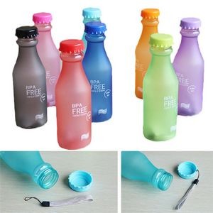 18Oz. Frosted Soda Bottle With Lanyard