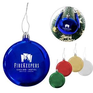3.25" Round Flat Christmas ball ornament