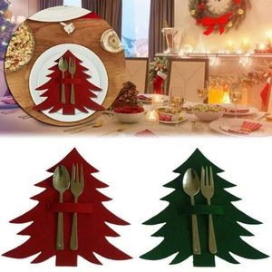 Christmas Tree Silverware Cutlery Cover