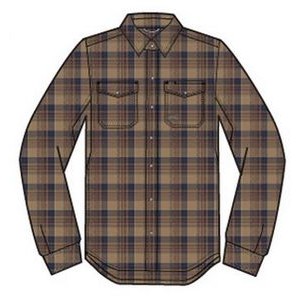 Ariat® Rebar® Flannel DuraStretch™ Maroon Plaid Long Sleeve Work Shirt