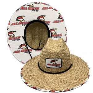 Custom Summer Wide Brim Lifeguard Straw Hat