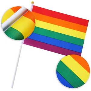 Mini LGBT+Q Pride Rainbow Handheld Stick Flags