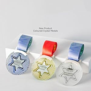 Custom Glass Award Medal Colored Glaze Medals