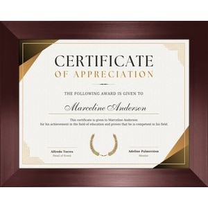 Borden (Mahogany) - 8.5x11 Certificate Frame 10.5x13