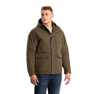 Berne Apparel Men's Highland Quilt-Lined Micro-Duck Hooded Jacket