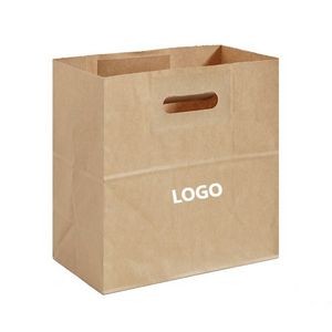 Food Packaging Paper Bags With Die Cut Patch