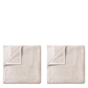 blomus Riva Moonbeam Beige Organic Terry Bath Towel (28'' x 55'') - Set of 2