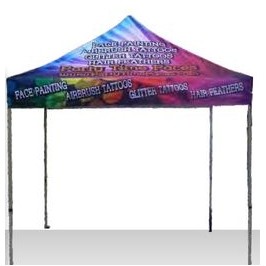 10'x10' Pop-Up Tent with ALUMINUM FRAME (Full digital print)