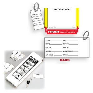 E-Z Find Key Tag & Self-Adhering Windshield Sign (Not Numbered)
