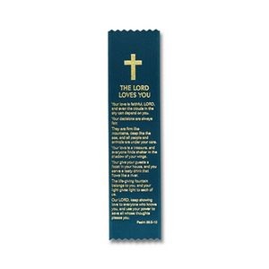 2"x8" Stock Prayer Ribbon "The Lord Loves You" Bookmark