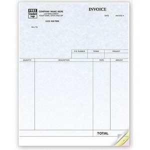Parchment Laser Service Invoice (1 Part)