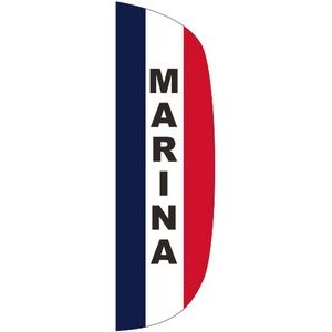 "MARINA" 3' x 10' Message Flutter Flag