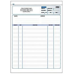 Ruled 2 Part Invoice Form (8½"x 11")