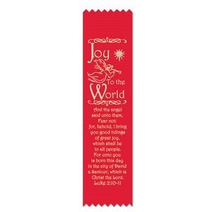 2"x8" Stock Prayer Ribbon "Joy to the World" Bookmark