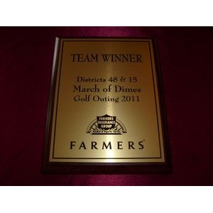 6"x8" Wooden Plaque with 4"x6" Engraved Plate