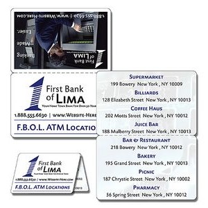 Financial Service Laminated Wallet Card - 3.5x4.5 Double-Fold - 14pt.