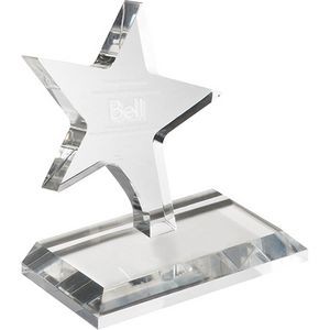 Clear Dancing Star Award (5 1/2"x 6"x 3/4") Laser Engraved