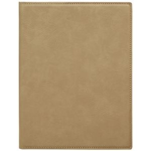 Light Brown Leatherette Mini Portfolio w/Notepad (7 x 9")