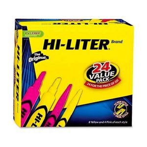 Hi-Liter Packs - Pink & Yellow, 24 Pack, 8 oz & 16 oz (Case of 12)
