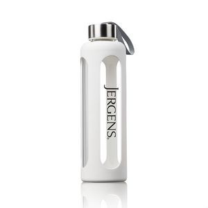 The Pure Glass/Silicone Bottle - 17oz White