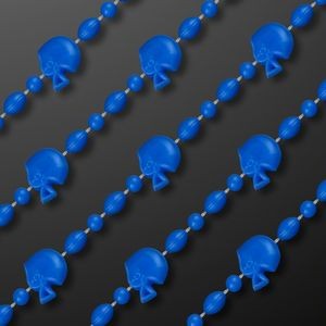 Blue Football Party Bead Necklaces - BLANK