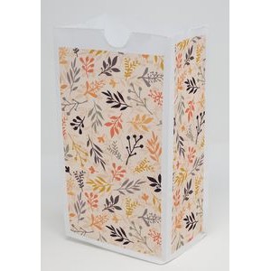 Fall Floral Predesigned SOS Multi-Sided Paper Bag 5" x 8.5" x 3.125"